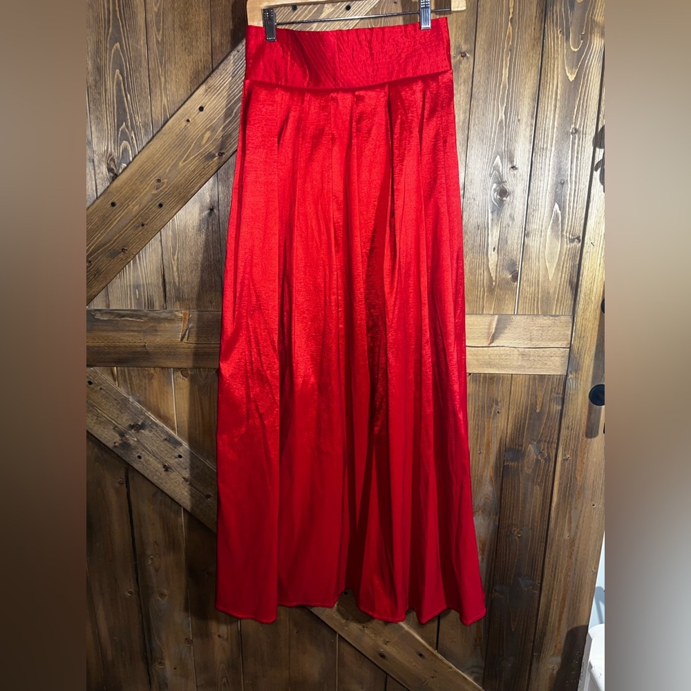 Marguerite Chandler Elegant Red Maxi Skirt